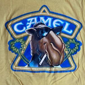 1989 Joe Camel Cigarettes T-Shirt Vintage XL Yellow